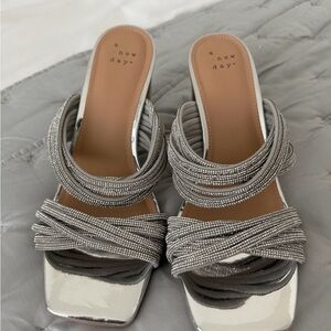 Brand New - A New Day jeweled silver heels